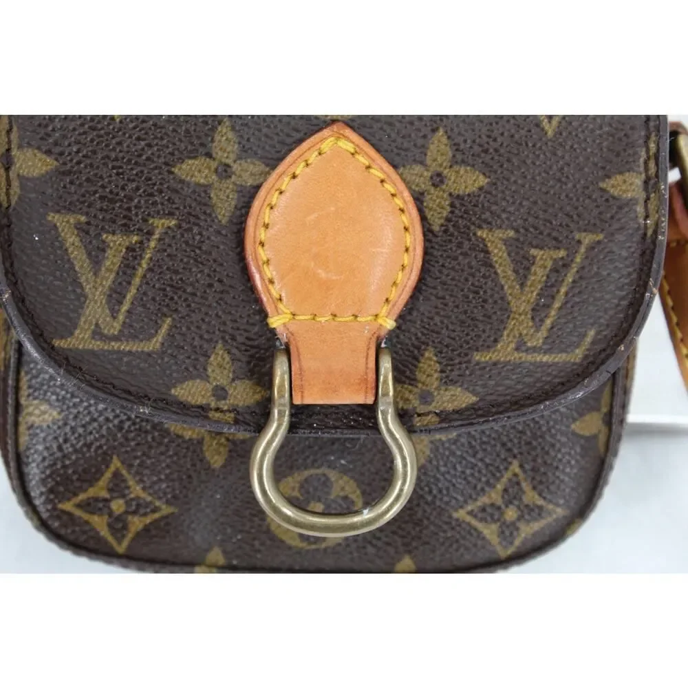 LOUIS VUITTON Mini Saint-Cloud Bebe RARE Shoulder Bag Leather Brown Authentic